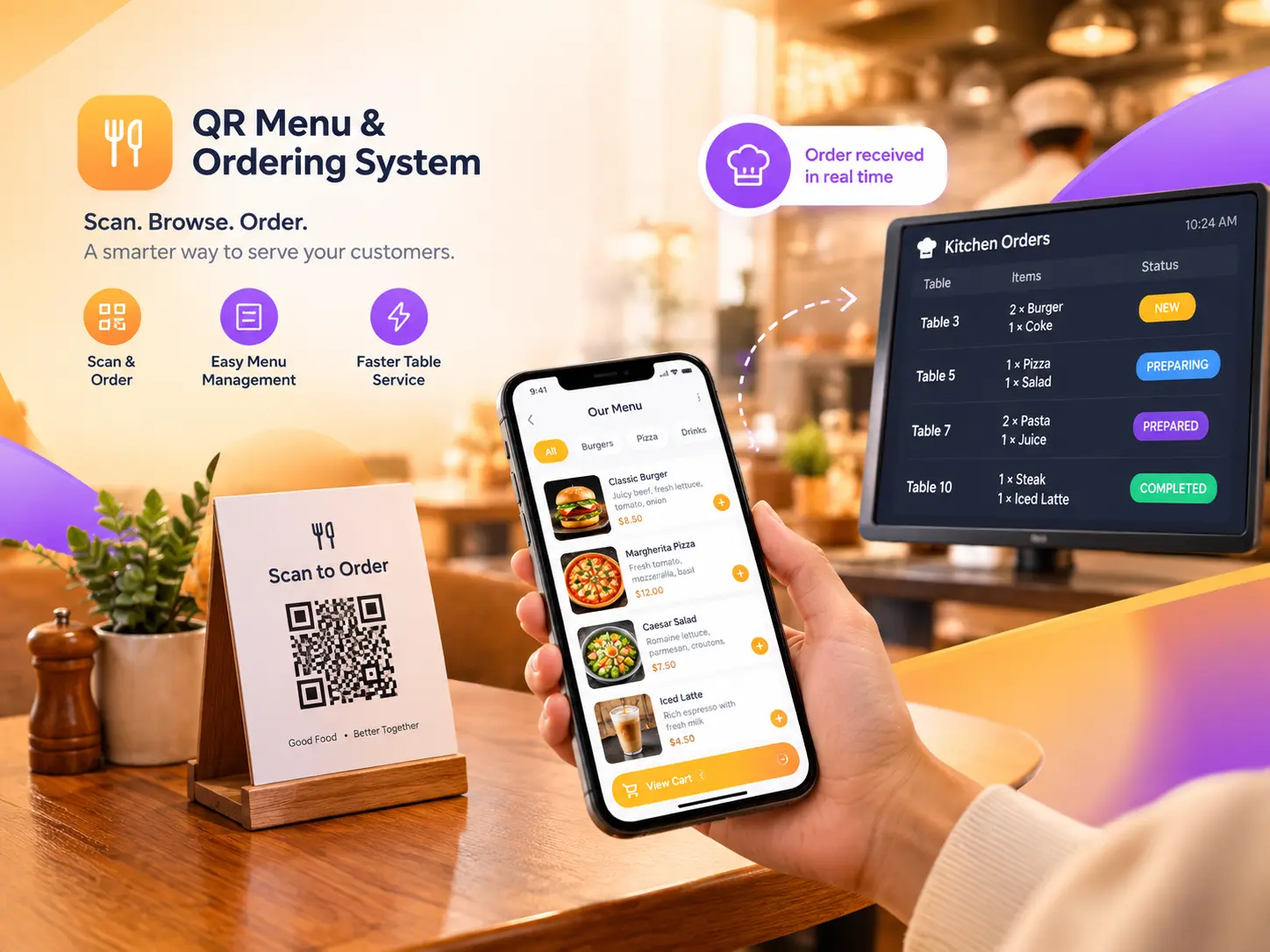 QR Menu Ordering System for Myanmar Restaurants & Cafes